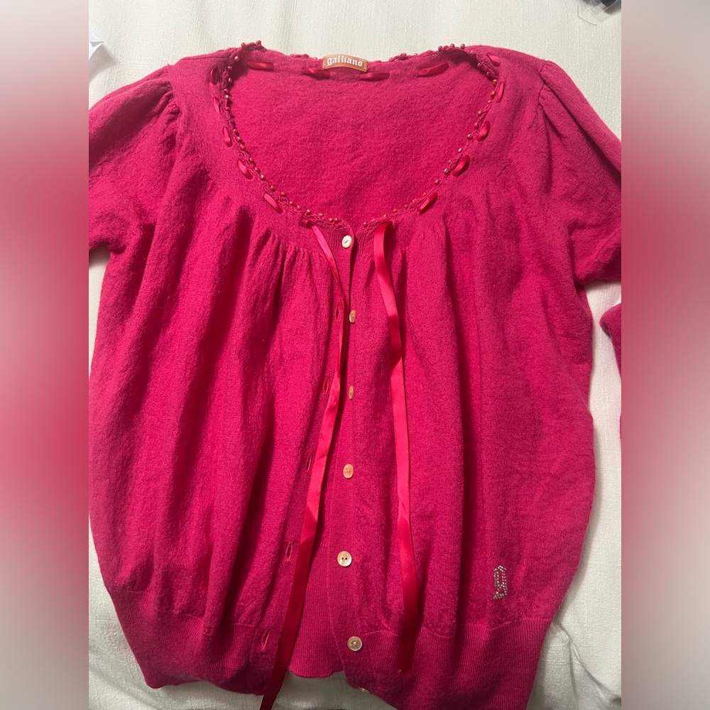 John Galliano wool/cashmere cardigan
